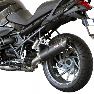 view SC-Project B06-02C Oval Exhaust, Matte Carbon for BMW R1200R (2011-2014)