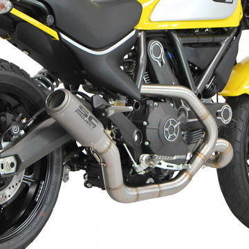 view SC-Project D16-CL38C CR-T 2-1 Full System Exhaust for Ducati Scrambler 800 (2015-2019)