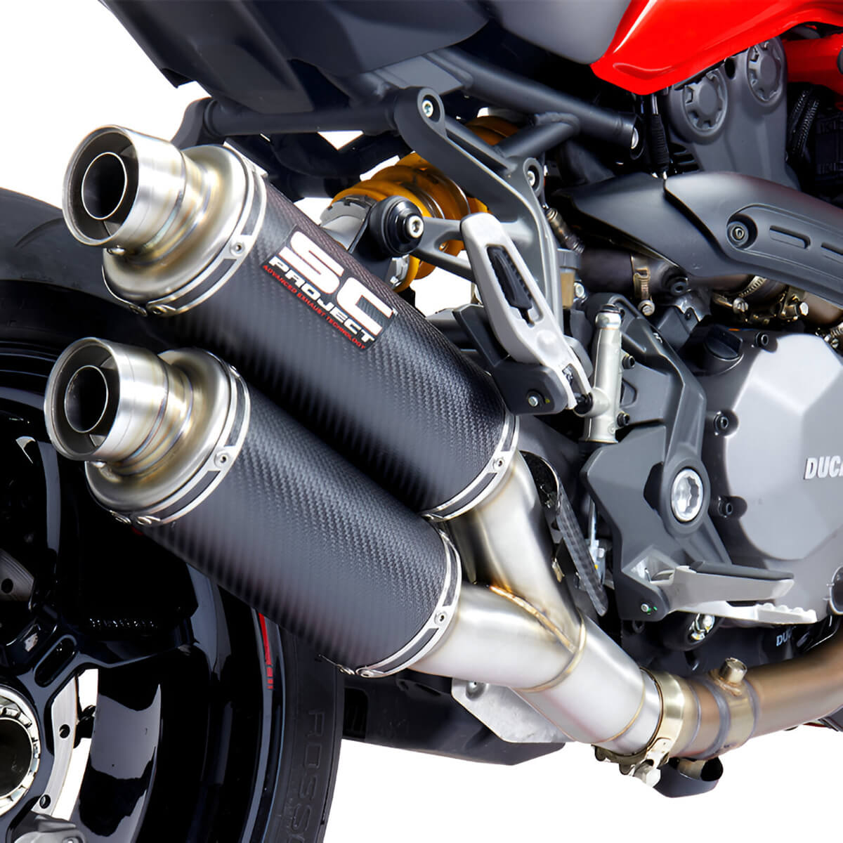 SC-Project D25-K44C GP Twin Slip-on Exhaust for Ducati Monster 821