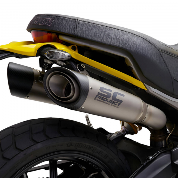 view SC-Project S1 Slip-on Exhausts, Titanium for Ducati Scrambler 1100 '18-'19
