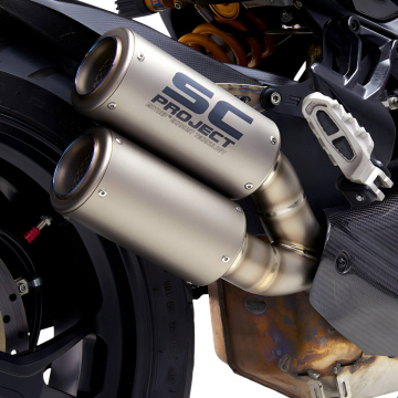 view SC-Project D30-DT36T CR-T Slip-on Exhaust, Titanium for Ducati Multistrada 1260 '18-'20