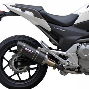 view SC-Project H07-12C Oval Exhaust for Honda NC700S / X (2012-2016)