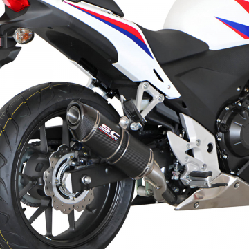 view SC-Project H09-12C Oval Exhaust for Honda CBR500R (2012-2016)