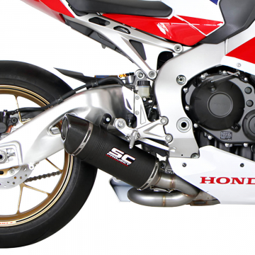 view SC-Project H10-12C Oval Matte Carbon Exhaust for Honda CBR1000RR / SP 2014-2016