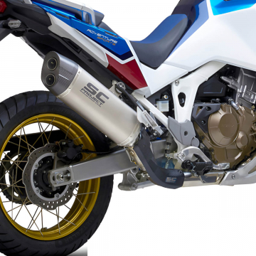 view SC-Project H36-85T Adventure Slip-on Exhaust, Titanium for Honda CRF1100L '20-'23