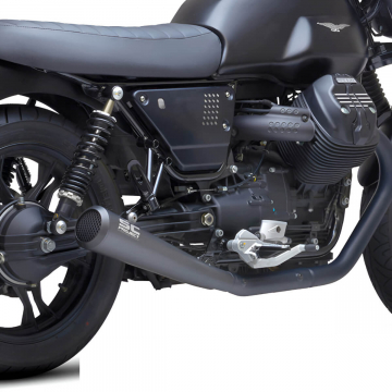 view SC-Project MG02-42A70SMB Conic 70s Style Slip-on Exhaust, Matte Black Moto Guzzi V7III