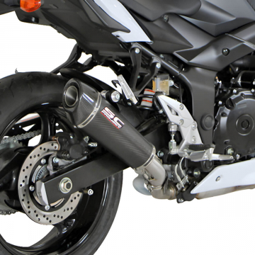 view SC-Project S07-34C Carbon Conic Exhaust for Suzuki GSR750 (2010-2017)