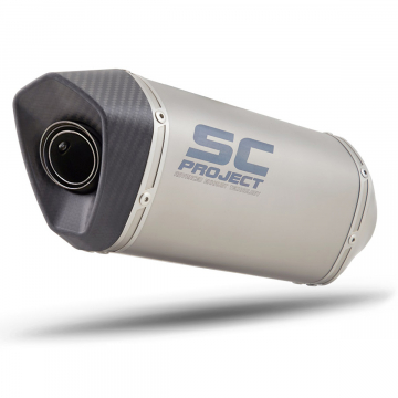 view SC-Project S14-116T SC1-R Slip-on Exhaust, Titanium for Suzuki SV650 '16-'23