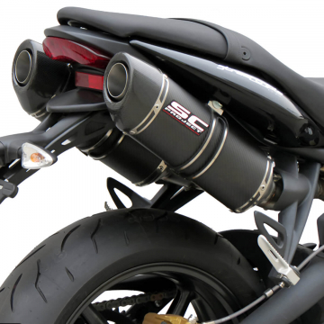 view SC-Project T02-12C Oval High Mount Exhaust for Triumph Street Triple / R (2007-2012)