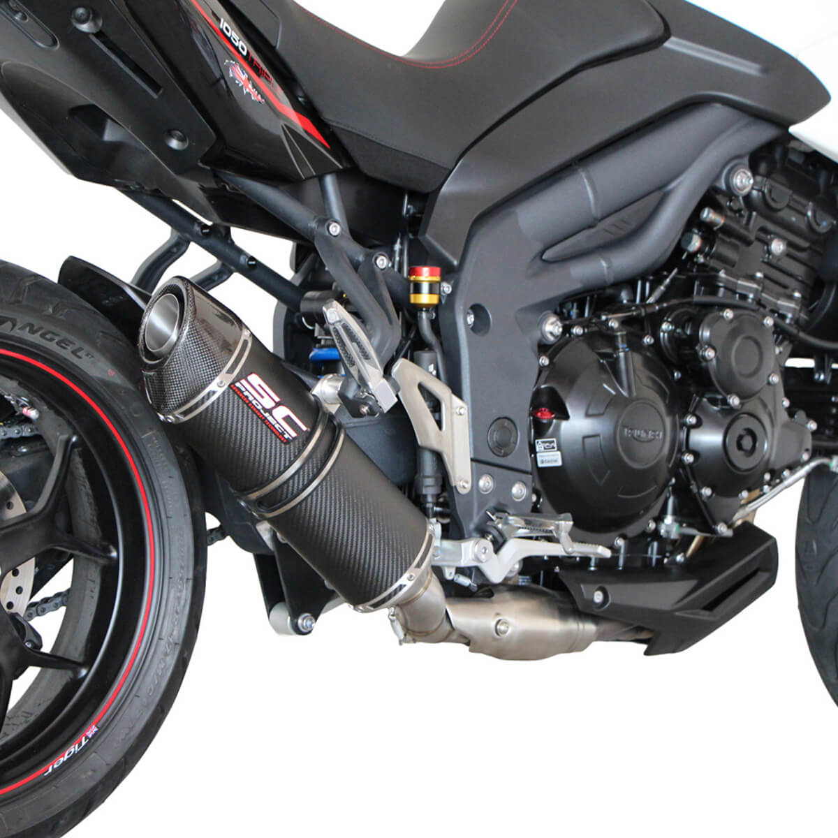 SC-Project T08-L01C Low Mount Oval Exhaust for Triumph Tiger Sport