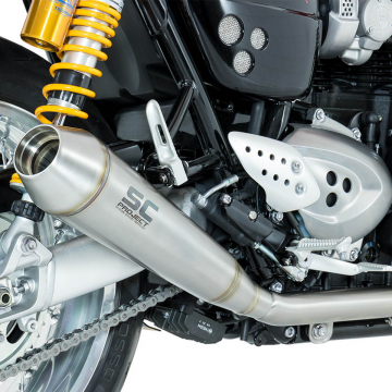 view SC-Project T11-D37A Dual Conic Exhaust for Triumph Thruxton 1200/R 2016-2019