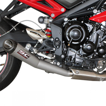 view SC-Project T13-21MG Conic Matte Gray Exhaust Triumph Street Triple / R / RX (2013-2016)