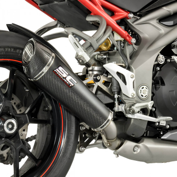 view SC-Project T16-L35C Conic Slip-on Exhaust for Triumph Speed Triple R/S (2016-2017)