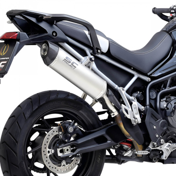 view SC-Project T27-02T Oval Slip-on Exhaust, Titanium for Triumph Tiger 900 '20-'23