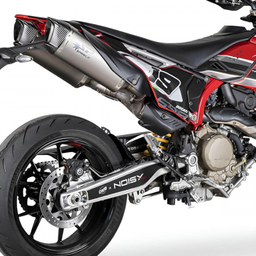 view Spark GDU1809TOM Double Force Evo Exhaust, Titanium for Ducati Hypermotard 698 2024+