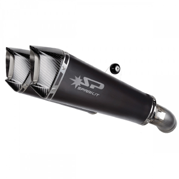 view Spark Double Konix Evo Exhaust, Dark for Ducati Hypermotard 698 2024+
