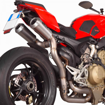 view Spark Double GP Semi-Full Exhaust, Titanium for Streetfighter V4 & Panigale V4