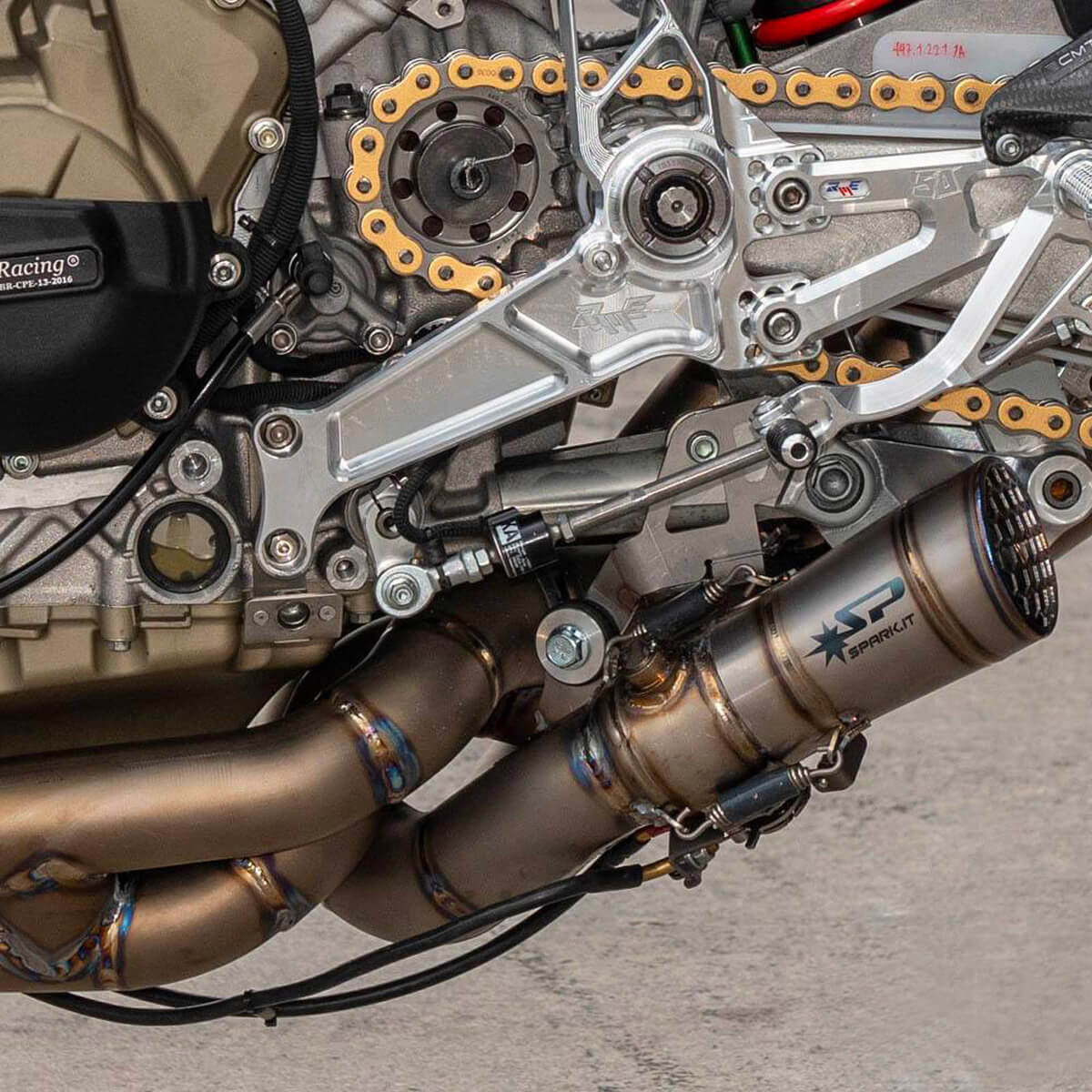 Spark GDU8835T SBK Replica Full Exhaust, Titanium for Ducati