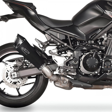 view Spark GKA0905DOM Konix Evo Dark Slip-on Exhaust for Kawasaki Z900 '20-'24