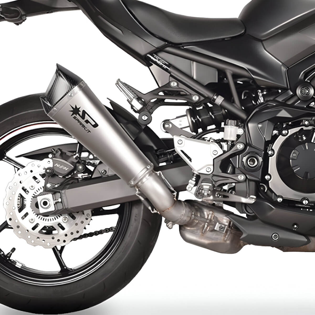 Spark GKA0905TOM Konix Evo Slip-on Exhaust, Titanium for Kawasaki