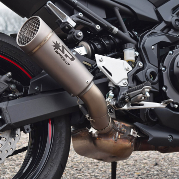 view Spark GKA0906TOM Grid-O Slip-on Exhaust, Titanium for Kawasaki Z900 '20-'24