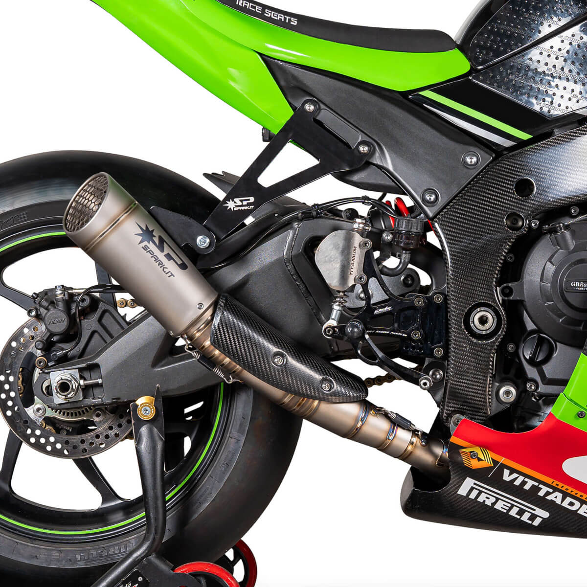 Spark GKA8848T Grid-O Full Exhaust, Titanium for Kawasaki Ninja ZX