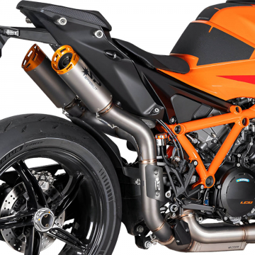 view Spark Double Dyno Orange Half Exhaust, Titanium KTM 1390/1290 Super Duke R/R Evo 2020+