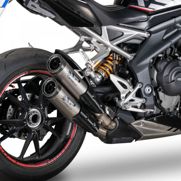 view Spark Double Dyno Slip-on Exhaust, Titanium for Triumph Speed Triple 1200 RS/RR '21-'24