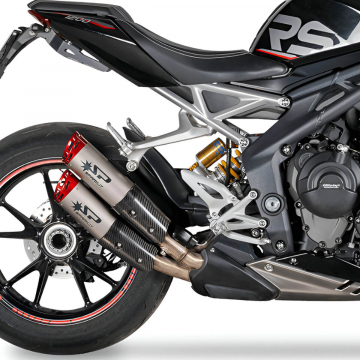 view Spark Double Dyno Slip-on Exhaust, Titanium for Triumph Speed Triple 1200 RS/RR '21-'24