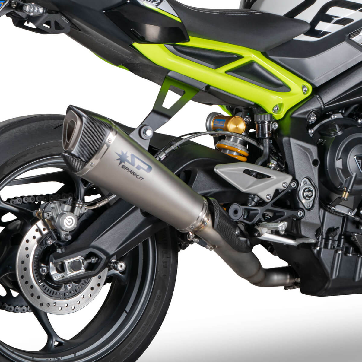 Spark Konix Evo Full Exhaust, Titanium for Triumph Street Triple