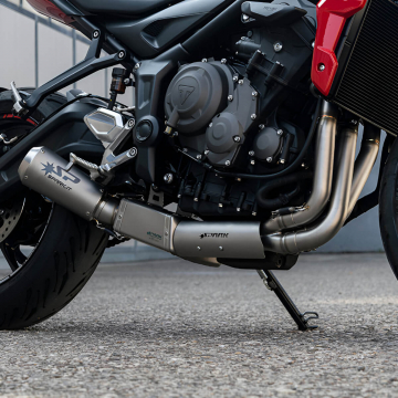 view Spark GTR8818TOM GP Full Exhaust, Titanium for Trident/Tiger Sport 660 2021+