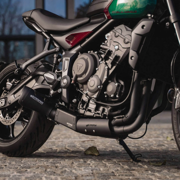 view Spark 60'S Euro5 Full Exhaust, Black for Trident 660 / Tiger Sport 660 2021+