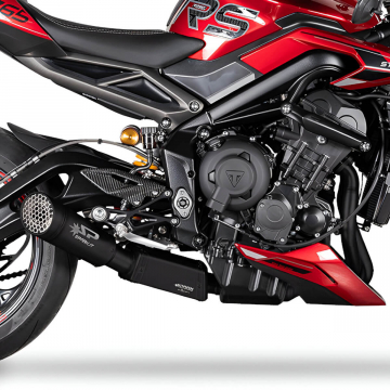 view Spark Grid-O Full Exhaust, Black for Triumph Street Triple 765 R/RS Moto2 2024+
