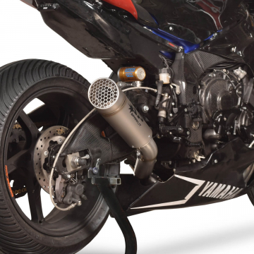 view Spark GYA8858T+SGATT844 Grid-O Semi-Full Exhaust, Titanium for Yamaha MT-10 2016+