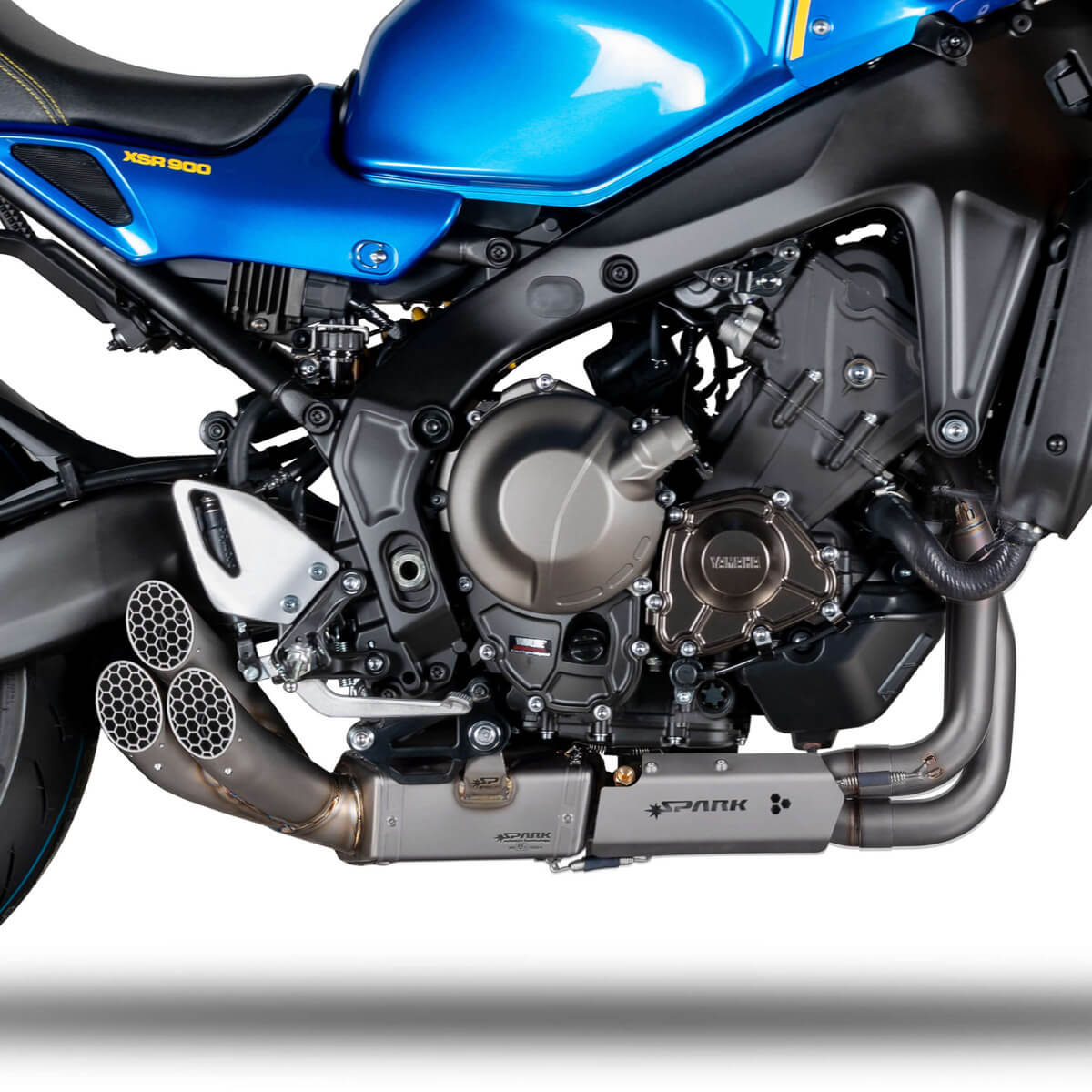 MT09 XSR900 SPARK TRIPLE EXIT フルエキマフラー Spark Triple Exit Race Full Exhaust, Titanium for Yamaha MT-09