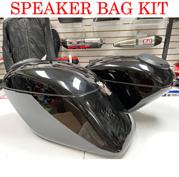 Two Hardbags in Gloss Black with Speaker installed