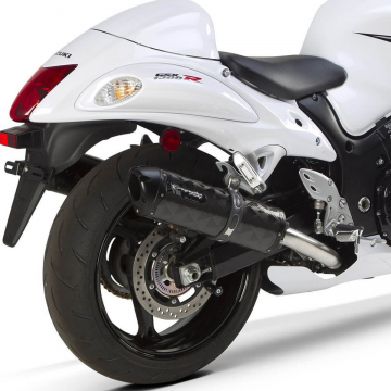 view Two Bros 005-1930405DS1B S1R 3K Dual Slip-on Exhaust for Suzuki Hayabusa '08-'20
