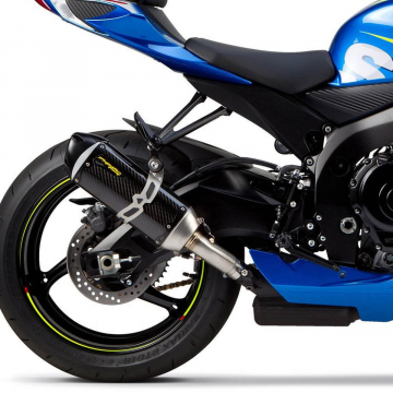 view Two Bros 005-4180405-S1 S1R Standard Carbon Slip-on Exhaust for Kawasaki GSX-R600/750 '11-