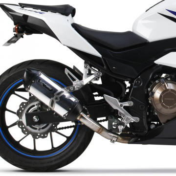 view Two Bros 005-4470406-S1B S1R Slip-on Exhaust for Honda CBR500R & CB500F '16-'21