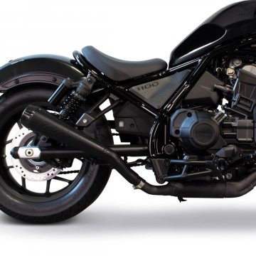 view Two Bros 005-5260499-B Comp-S High-Mount Slip-on Exhaust for Honda Rebel 1100 2021+