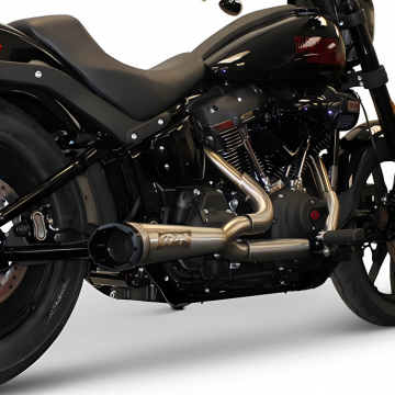 view Two Bros Shorty Turnout 2-into-1 Full Exhaust, Stainless for Harley Softail 2025+