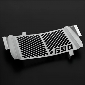 view Zieger 10010800 Logo Radiator Guard, Silver for Ducati Hypermotard 698 Mono 2024+
