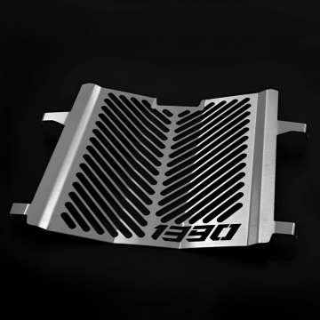 view Zieger 10010820 Logo Radiator Guard, Silver for KTM 1390 Super Duke R 2024+