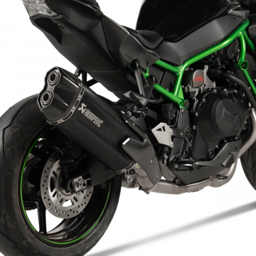view Akrapovic Slip-on Line Exhaust, Black for Kawasaki ZH2 2020+
