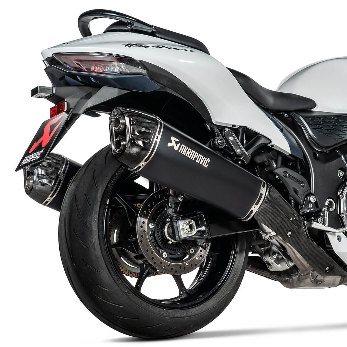 Akrapovic Slip-on Line Exhausts, Black for Suzuki GSX-1300R