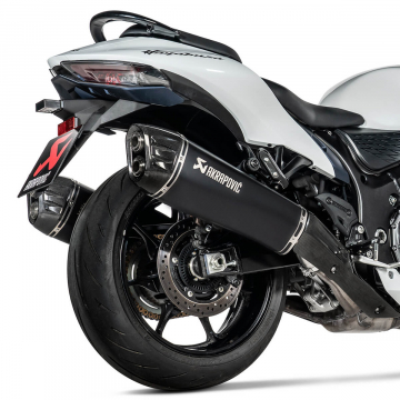 view Akrapovic Slip-on Line Exhausts, Black for Suzuki GSX-1300R Hayabusa 2021+