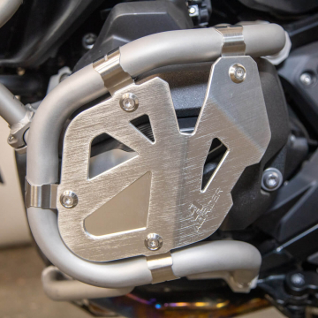 view AltRider Cylinder Head Guards, Silver for BMW R1300GS & Adventure 2024+