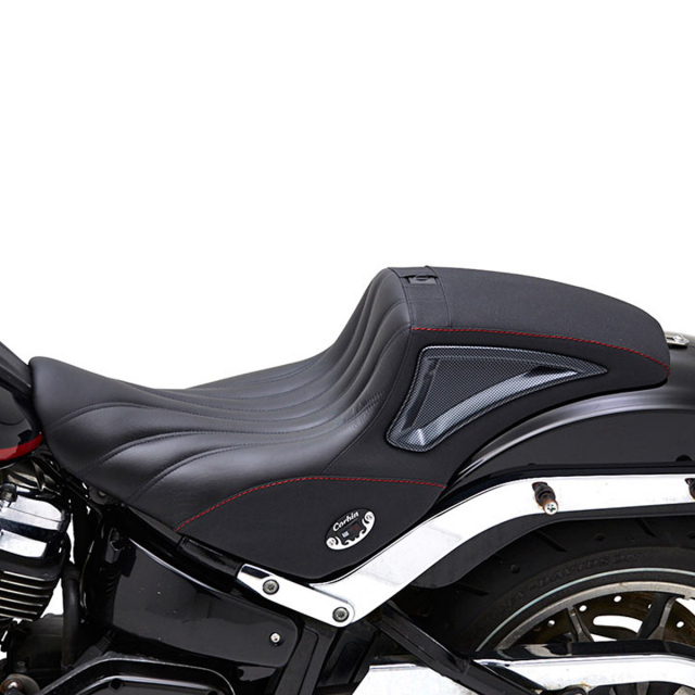 Corbin Close Gunslinger Seat, With Heat for Harley Softail Low