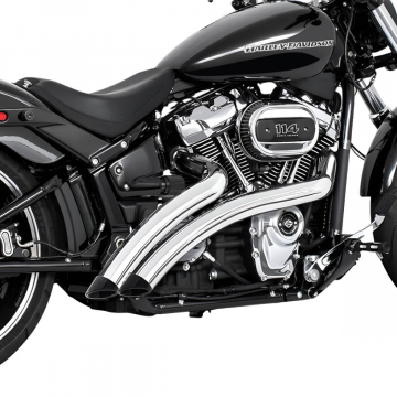 view Freedom Performance CHR-SLHGBK Radical Radius Exhaust for Harley Softail '18-'24