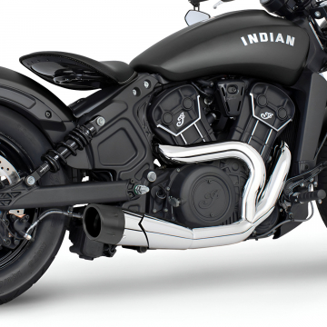 view Freedom Performance CFPITBLK Combat 2-Into-1 Shorty Exhaust for Indian Scout '14-'24
